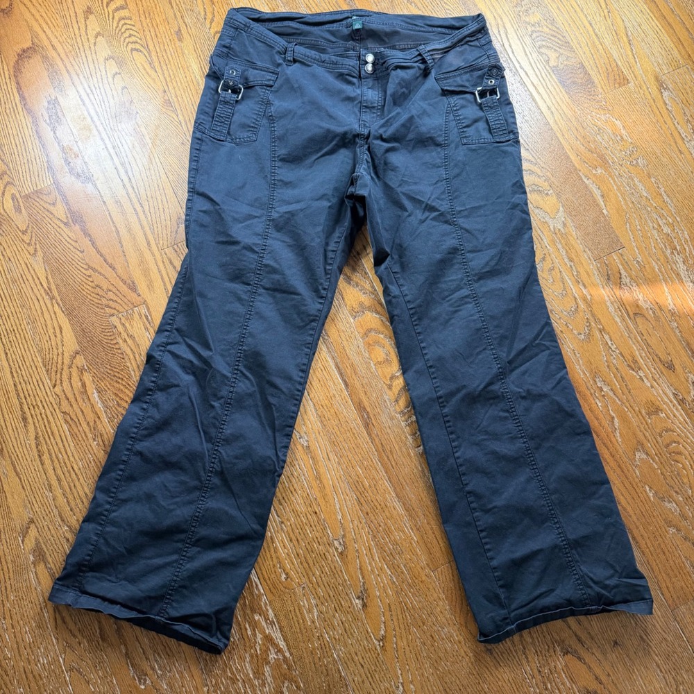 Y2K Wide Leg Utility Cargo Pants Buckle Detail Women XXLRelaxed Wild Fable